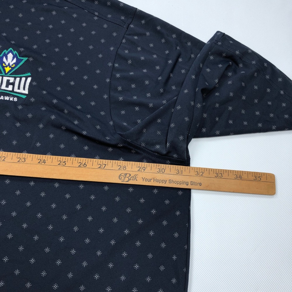 Cutter & Buck UNCW Seahawks Polo Shirt Mens 4XT Navy Blue Geometric Print 12176 - Picture 6 of 8